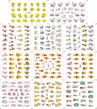 K091-101 3D Cartoon Simulation Nail Art Sticker