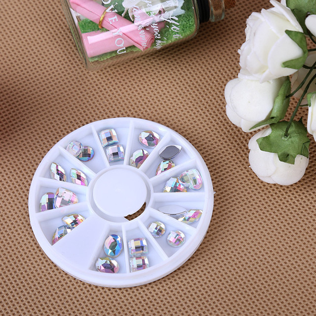 White AB Flatback Nail Rhinestone