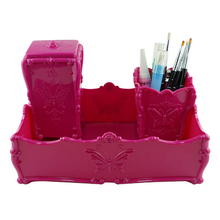 Desk Cosmetic Nail Tool Brush Cotton Pad Storage Box Set
