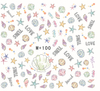 M+ Series Summer Seashell Water Nail Sticker 