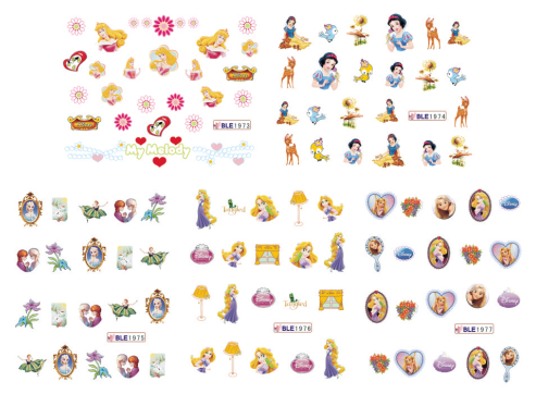 Frozen Cartoon Water Nail Sticker Nail Decal Cartoon Design