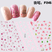 F245 DIY Design 3D Self Adhesive Flower Nail Art Sticker