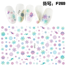 F269 DIY Design 3D Self Adhesive Christmas Snowflake Nail Art Sticker