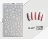 CC-001 3D White Transparent Cherry Blossom Nail Sticker