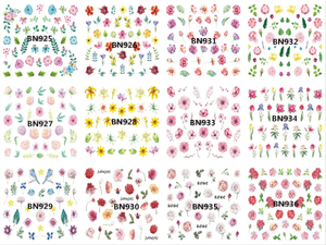 BN925-936 Flower Water Nail Sticker