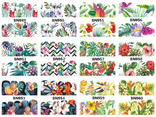 BN949-960 Flower Water Nail Sticker