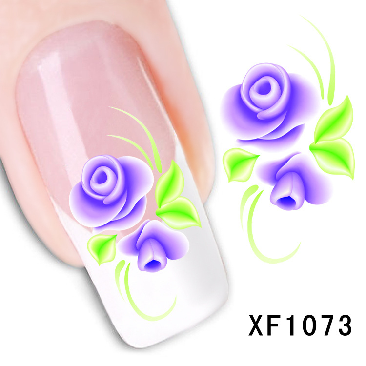 XF1073-1078 Flower Water Nail Sticker
