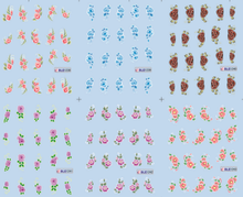 Flower Water Nail Sticker