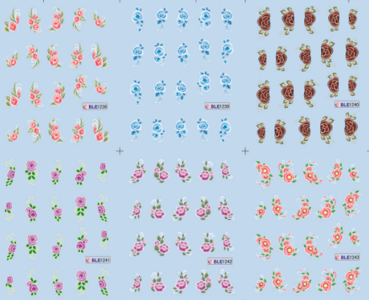 Flower Water Nail Sticker