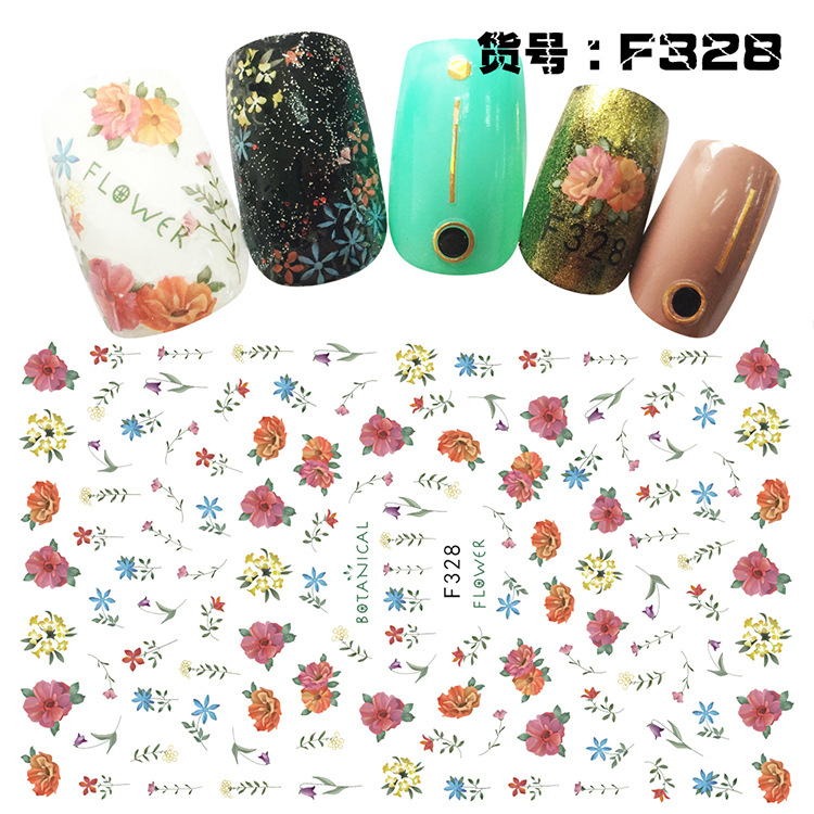 F328 DIY Design 3D Self Adhesive Flower Nail Art Sticker