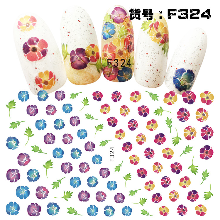 F324 DIY Design 3D Self Adhesive Flower Nail Art Sticker