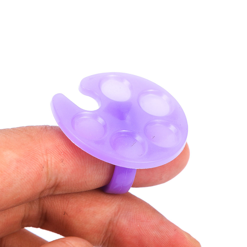 Cute Mini Nail Art Plastic Finger Ring Palette