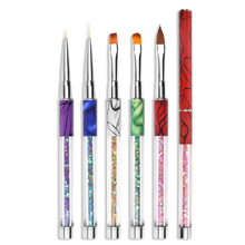 Nail Brush Nail Painting Pen with Sequin Handle