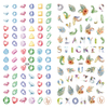 LY039-040 Thin 3D Jewelry And Feather Nail Sticker