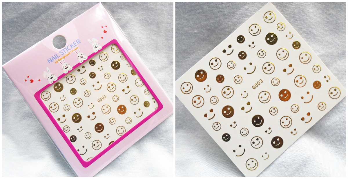 G001-006 3D Gold Nail Art Sticker