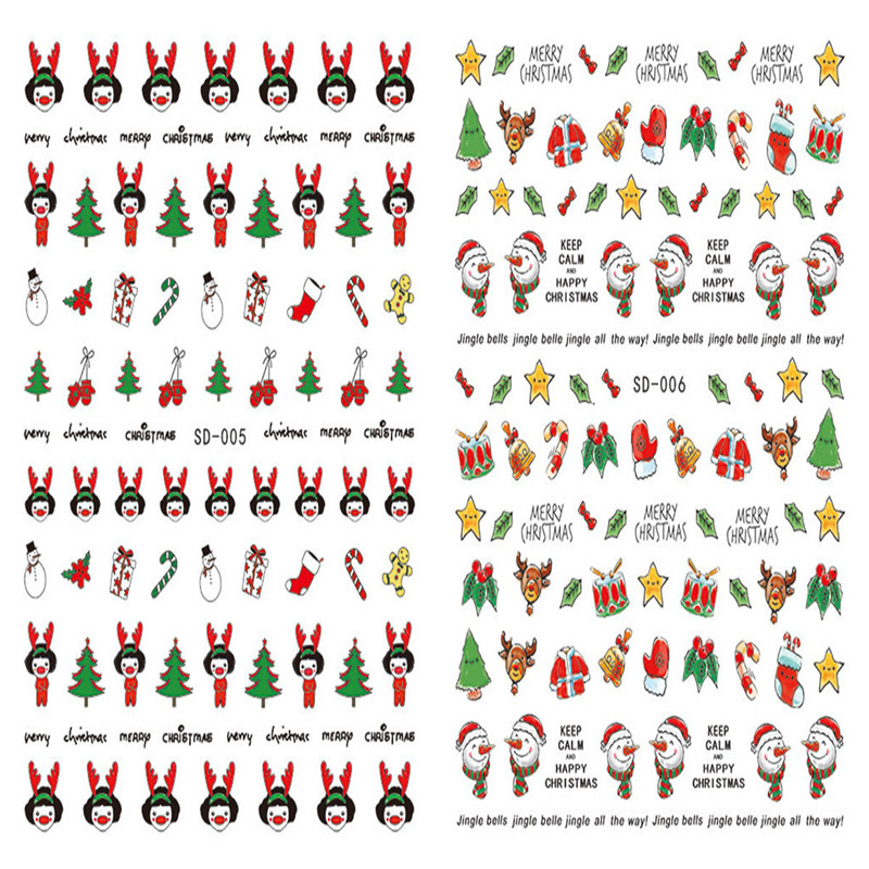 SD005-006 3D Christmas Series Nail Art Sticker