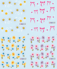 Flower Water Nail Sticker