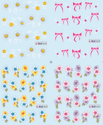 Flower Water Nail Sticker