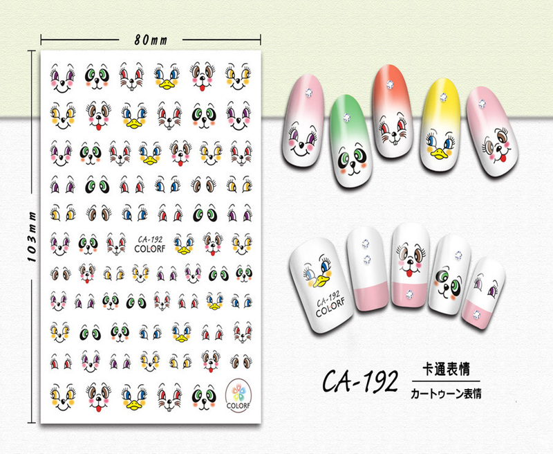 CA-192 3D Cartoon Emoji Nail Sticker