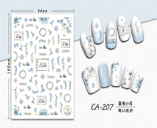 CA-207 3D Blue Flower Nail Sticker