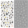 LY007-008 Thin 3D Flower And Cat Nail Sticker