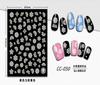 CC-030 3D White Transparent Flower Nail Sticker