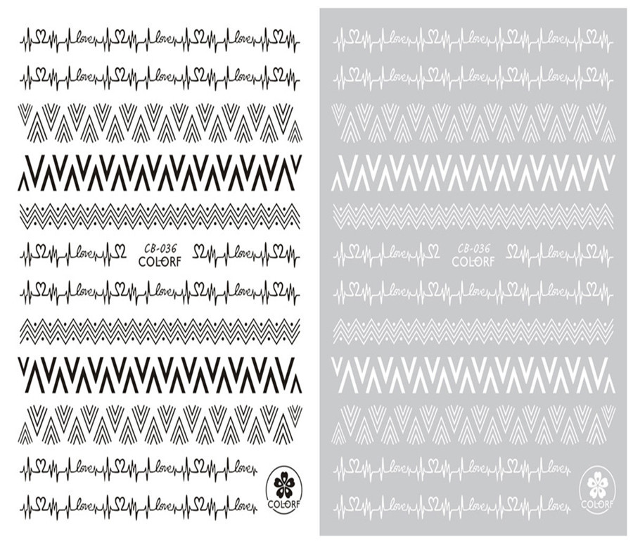 CB-036 3D Fluctuation Nail Art Sticker