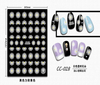 CC-028 3D White Transparent Flower Nail Sticker