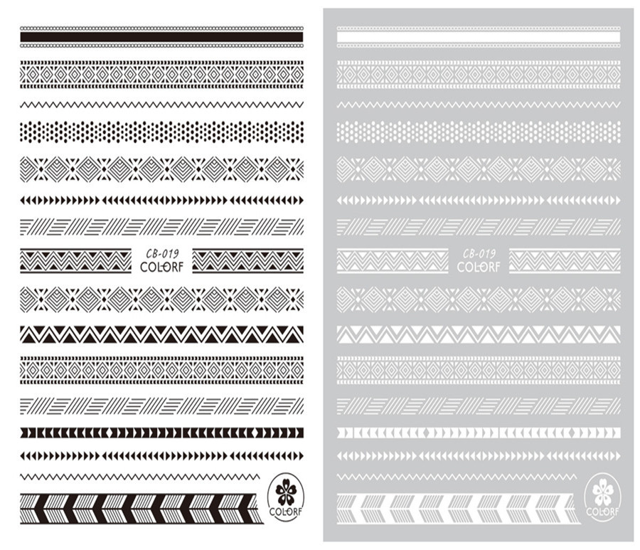 CB-019 3D Pattern Nail Art Sticker