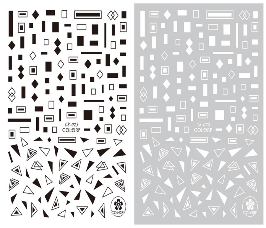 CB-023 3D Different Graphics Nail Art Sticker