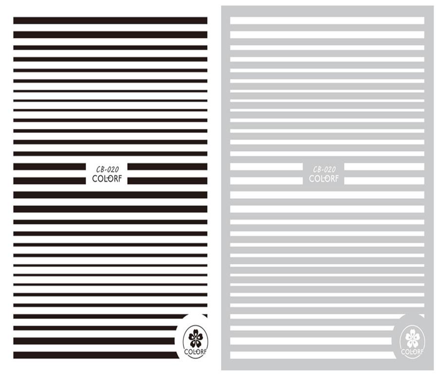 CB-020 3D Horizontal Stripes Nail Art Sticker