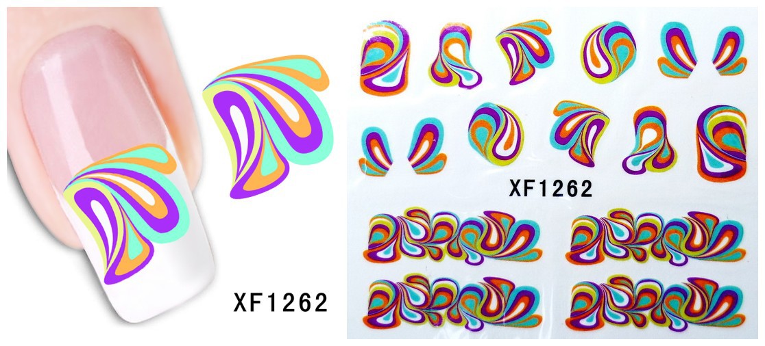 XF1259-1264 Water Nail Sticker