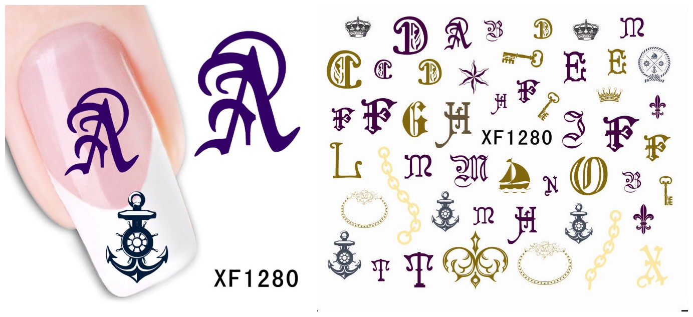 XF1277-1282 Water Nail Sticker