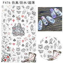 F476 DIY Design 3D Self Adhesive Wonder Lady Nail Art Sticker