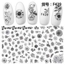F439 DIY Design 3D Self Adhesive Flower Nail Art Sticker