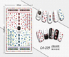 CA-209 3D Red Small Floral Nail Sticker
