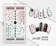 CA-209 3D Red Small Floral Nail Sticker