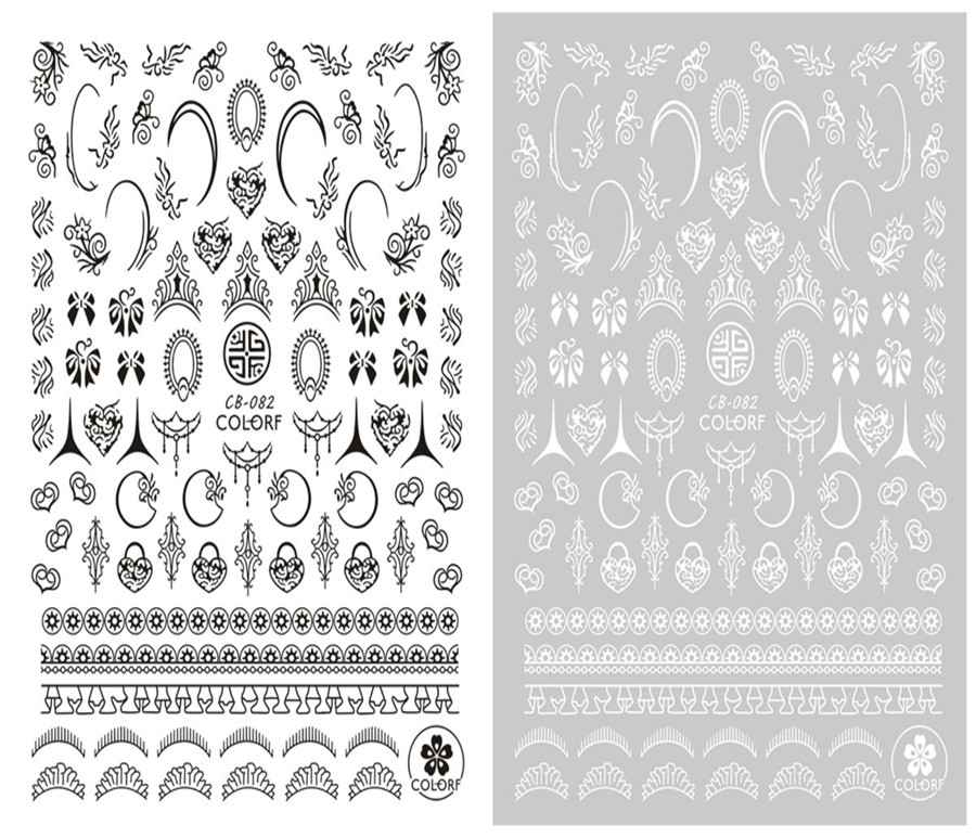 CB-082 3D Fashionable Pattern Nail Art Sticker