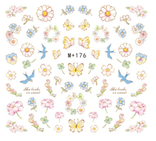 M+174-181 Flower Water Nail Sticker 