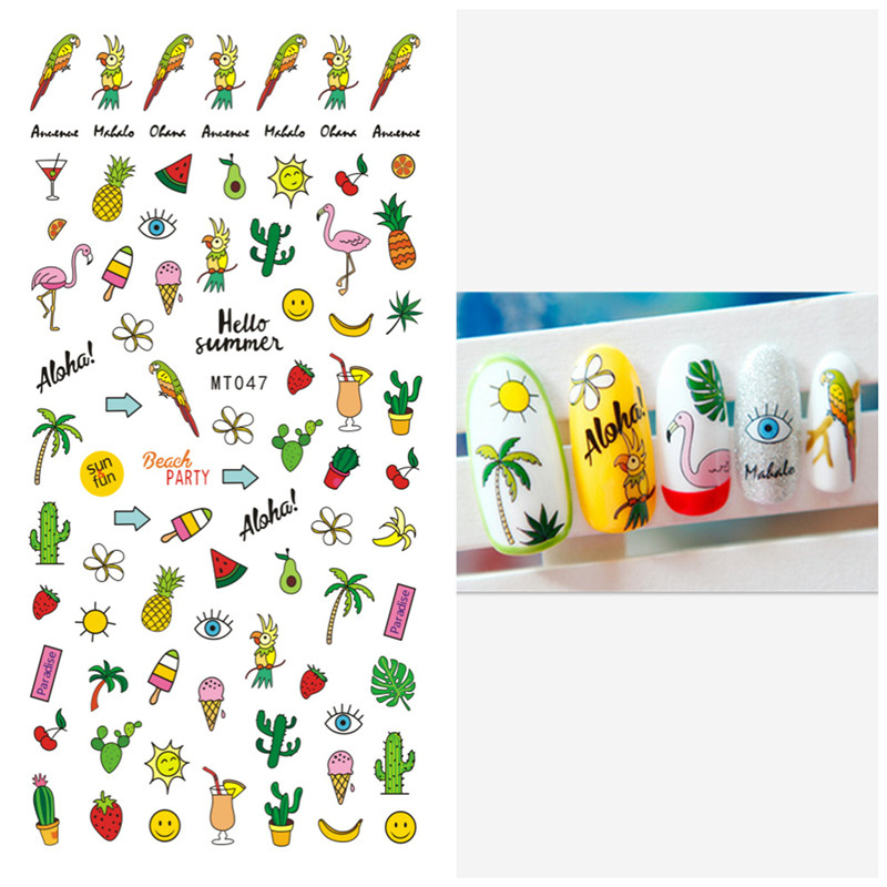 MT047 3D Summer Nail Art Sticker