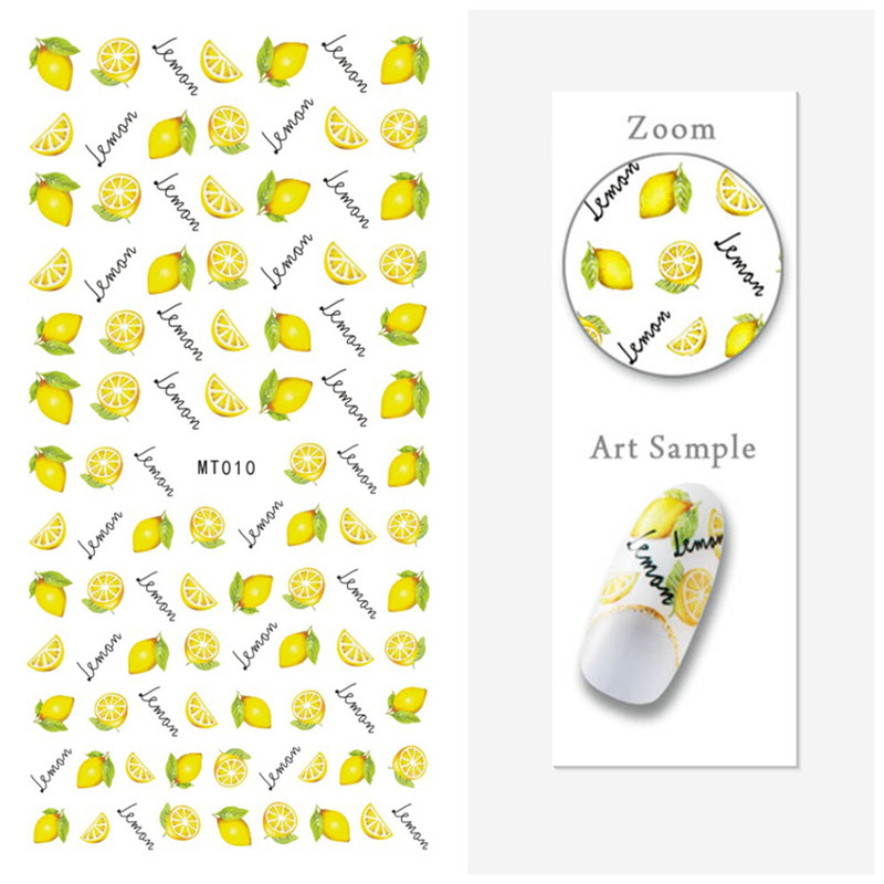 MT009-012 3D Fruits Series Nail Art Sticker