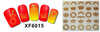 XF6013-6018 3D Gold Metal Nail Art Sticker 