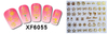 XF6055-6060 3D Gold Metal Nail Art Sticker 