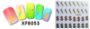 XF6049-6054 3D Gold Metal Nail Art Sticker 