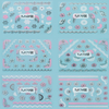TJ169-180 3D Silver Nail Art Sticker 