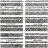 HBJY001-006 Black Lace Nail Art Sticker 