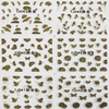 TJ037-048 3D Black Gold Butterfly Nail Art Sticker 