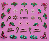 XF6118-6122 3D Gold Metal Nail Art Sticker 