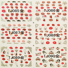 TJ085-096 3D Gold Nail Art Sticker 