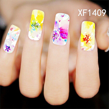 XF1408-1413 Flower Water Nail Sticker